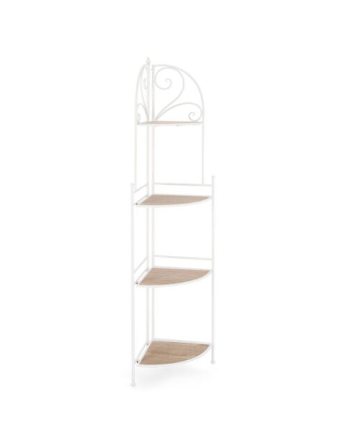 BIZZOTTO scaffale angolare GUENDA 4P bianco - pieghevole