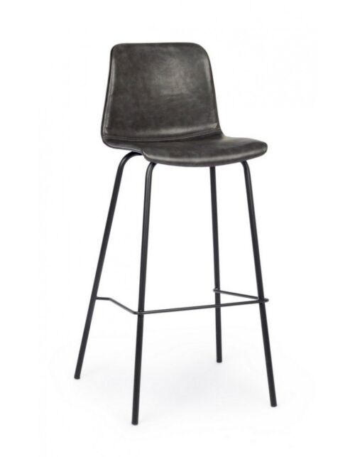 BIZZOTTO SGABELLO BAR KYRA PU ANTRACITE VINTAGE