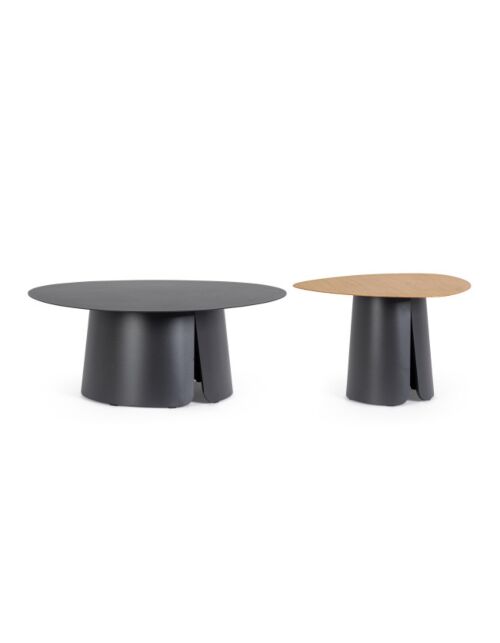 BIZZOTTO set di due tavoli HAYDEN colore antracite