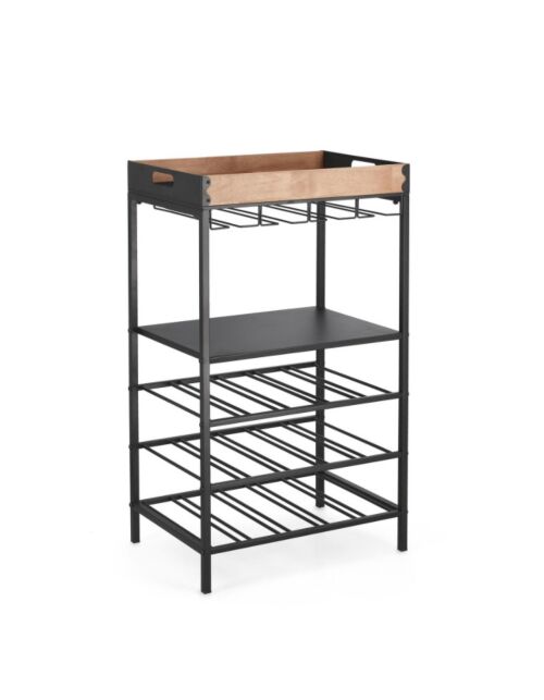 BIZZOTTO Portabottiglie 15 bottiglie ISAAC nero 84,5 cm
