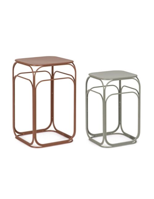Set 2 tavolini quadrati CLARITY