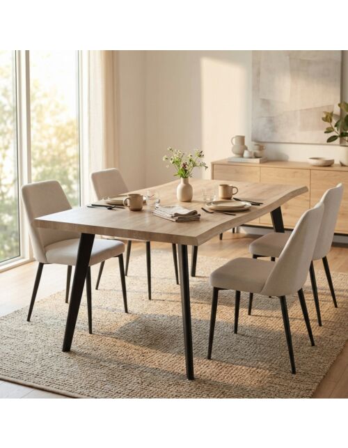 Tavolo DALBERT – naturale nodato 160 × 90