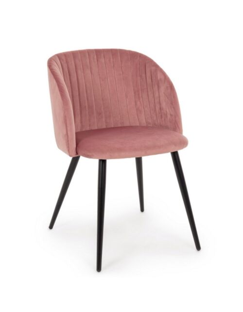 BIZZOTTO QUEEN sedia imbottita Velvet Blush