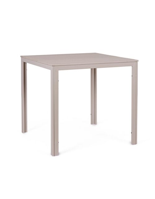 BIZZOTTO tavolo quadrato da pranzo da giardino SARITA 78×78 tortora