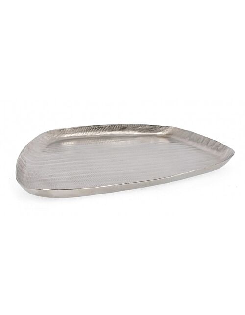 BIZZOTTO VASSOIO DECORATIVO CHISEL ARGENTO 38X34