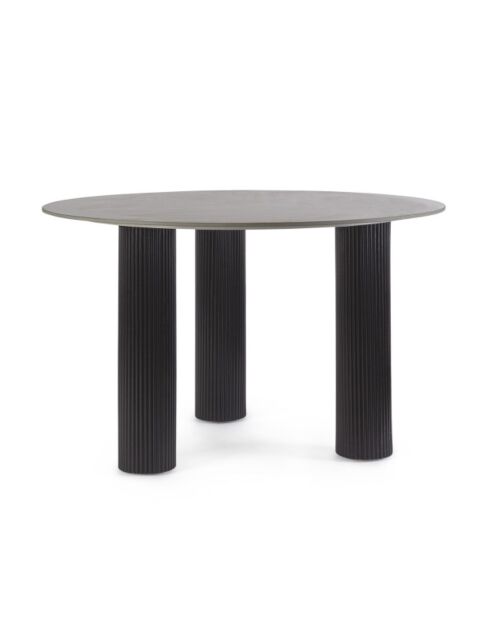 BIZZOTTO tavolo da pranzo rotondo BAMIRA D120 nero