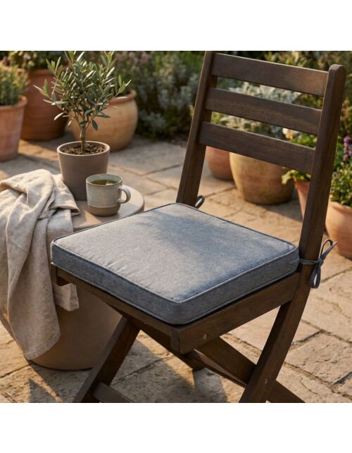 Cuscino sedia REAL grigio chiaro melange