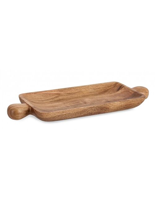BIZZOTTO VASSOIO DECORATIVO AIMI LEGNO NATUR H3,5