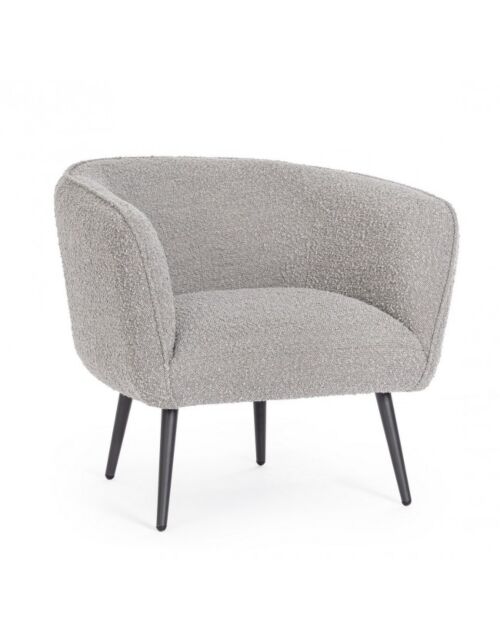 BIZZOTTO POLTRONA AVRIL GRIGIO BOUCLE'