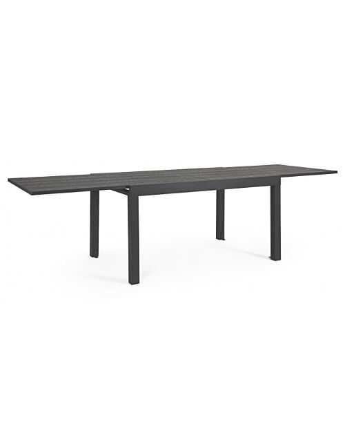 BIZZOTTO Tavolo allungabile CLIV – antracite (alluminio), 135/270×90
