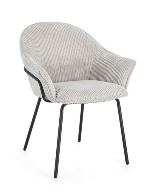 BIZZOTTO SEDIA C-BR CASSIDY NERO/GRIGIO CHIARO