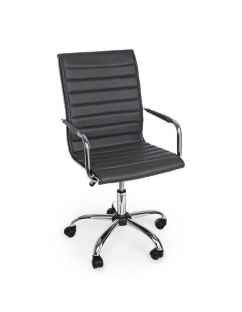 BIZZOTTO sedia ufficio PERTH grigio scuro con braccioli