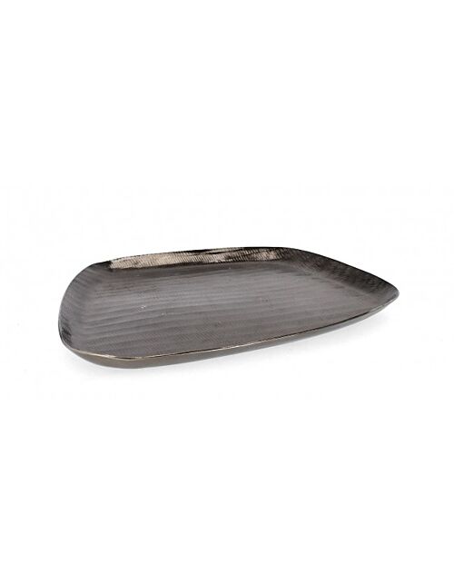 BIZZOTTO VASSOIO DECORATIVO CHISEL ANTRACIT 30X28