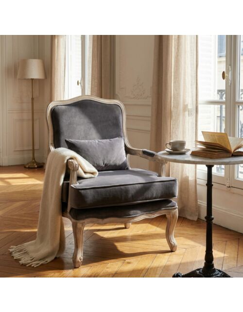 POLTRONA CHRISTY IN VELLUTO TAUPE