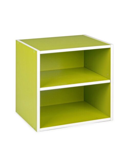 BIZZOTTO CUBO composite pro verde con mensola, bordo bianco