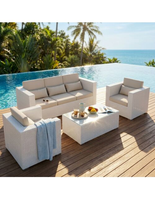 SALOTTO ACAPULCO 3 P C/CUSCINI  WI-806648-BIAN
