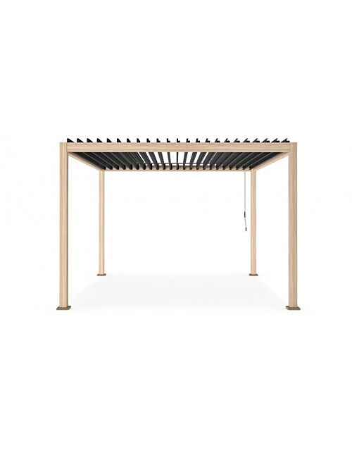 BIZZOTTO PERGOLA OCEAN 3.6X3.6 NATURAL-ANTRACITE