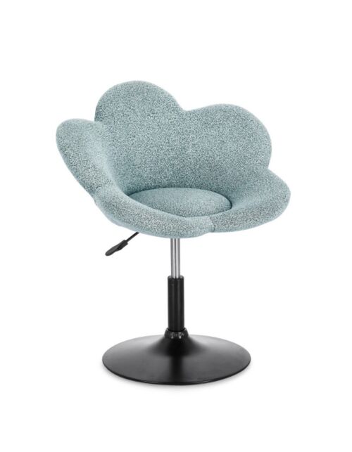 BIZZOTTO poltroncina girevole FLEUR acquamarina con base nera