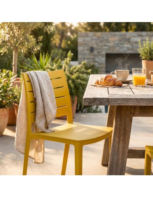 Sedia da giardino HALLIE – giallo