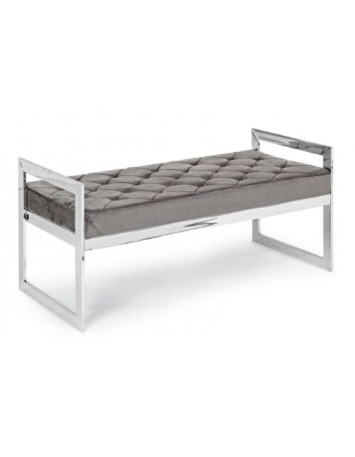 BIZZOTTO PANCA SVEVA VELLUTO GRIGIO 97X44