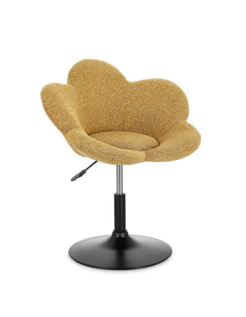 BIZZOTTO poltroncina girevole FLEUR senape con base nera
