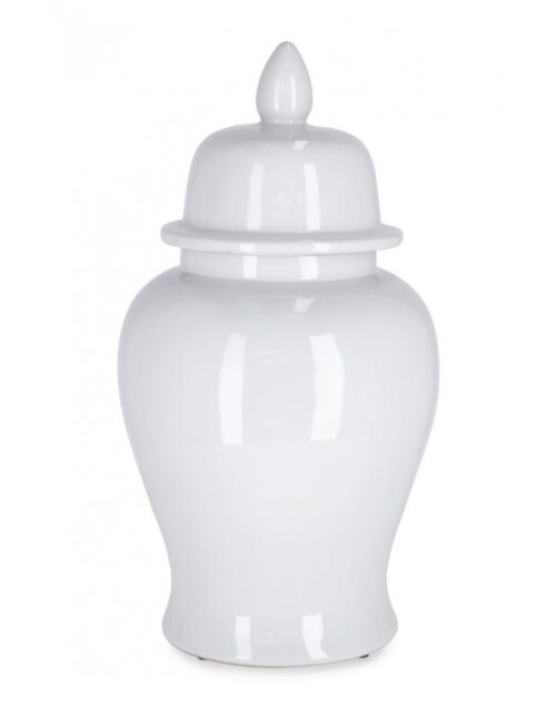 BIZZOTTO VASO YUAN C-TAPPO CERAMICA BIANCO H43
