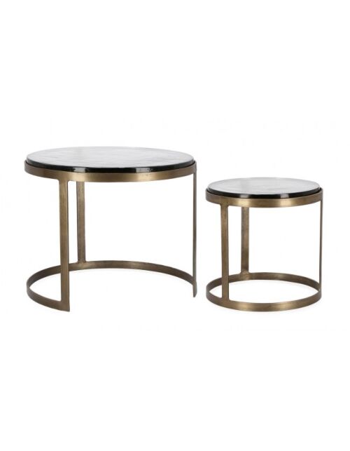 BIZZOTTO SET2 TAVOLINO ZAYLA TO OTTONE YX54