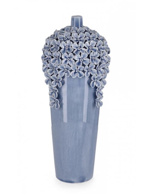 BIZZOTTO VASO DECORATIVO TREASURE AZZURRO H40
