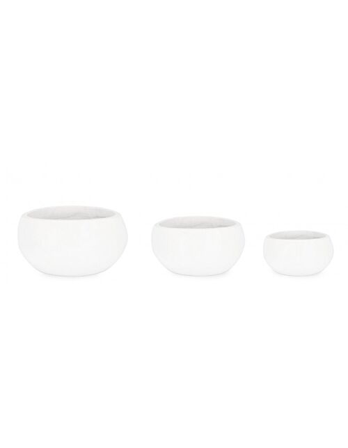 BIZZOTTO SET3 P.VASO HOIAN CIOTOLA BIANCO