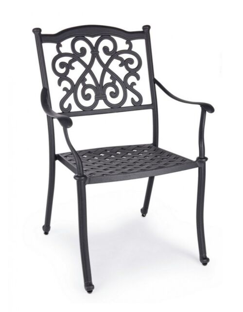 BIZZOTTO sedia da giardino IVREA antracite con braccioli