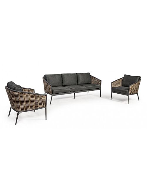 BIZZOTTO SET3 SALOTTO C-C MARIBELA ANTRACITE YK13
