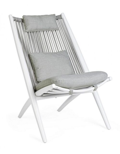 BIZZOTTO POLTRONA LOUNGE C-C ALOHA NEW BIANCOXK03