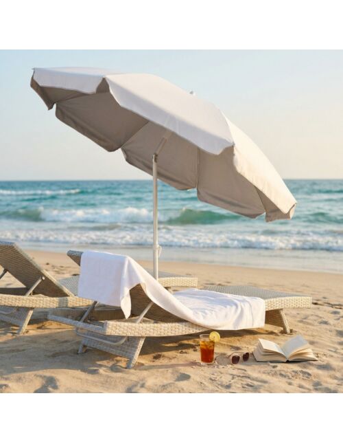 OMBRELLONE SPIAGGIA PALO ALLUMINIO 220/32 BIANCO