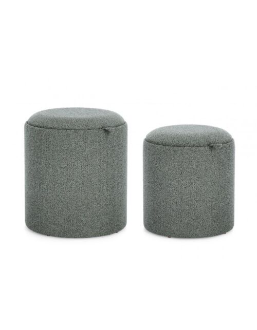 BIZZOTTO SET2 POUF C-CONT SASHA C-VASS DARK