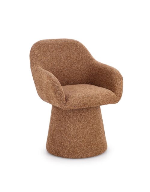 BIZZOTTO poltrona girevole imbottita ANTARA terracotta