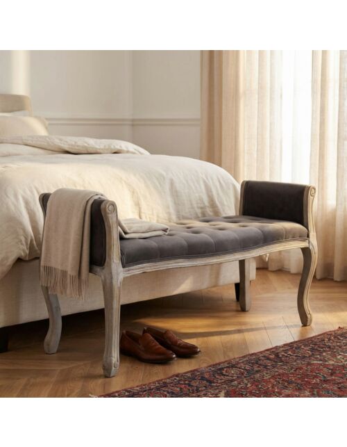 PANCA MADELYN IN VELLUTO TAUPE