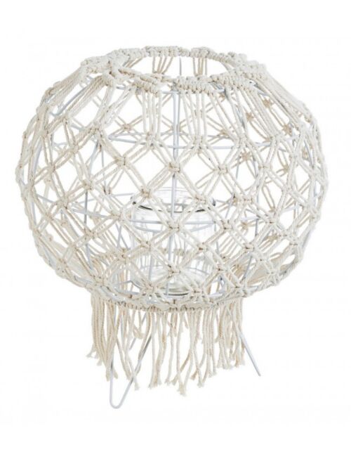 BIZZOTTO LANTERNA MACRAME BIANCO H38