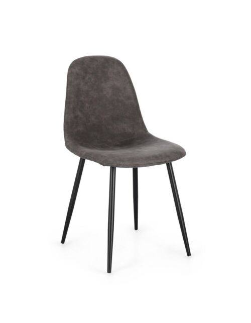 BIZZOTTO sedia imbottita NEW IRELIA nera – grigio scuro microfibra