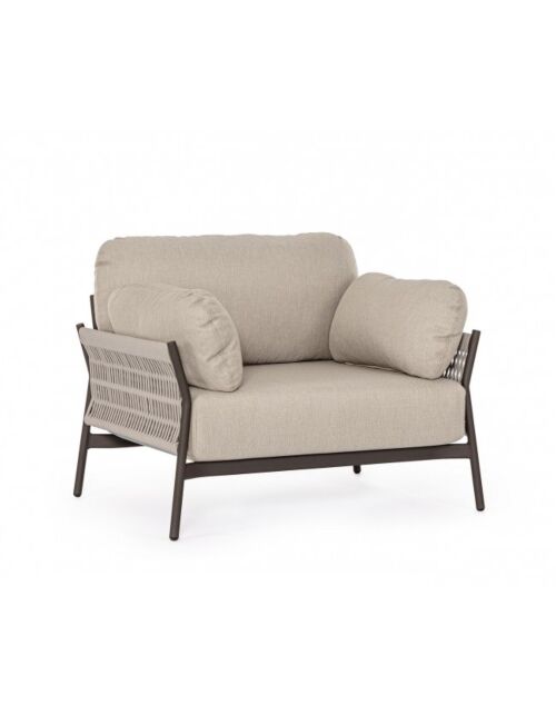 BIZZOTTO Poltrona da giardino con cuscini PARDIS RAVEN QS25
