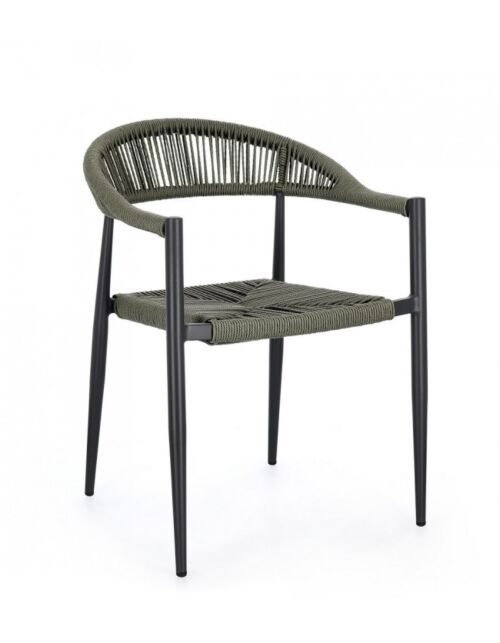 BIZZOTTO Poltrona da giardino JANDIA antracite/verde - impilabile
