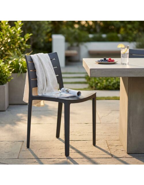 Sedia da giardino HALLIE – grigio