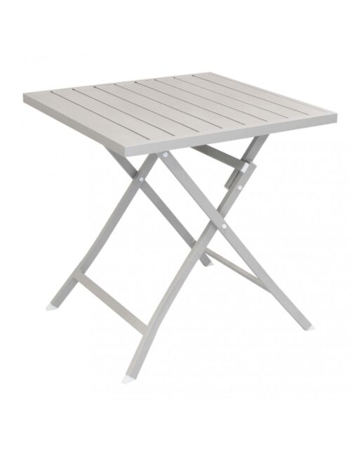 Tavolo da giardino pieghevole ALABAMA 70 × 70 tortora 