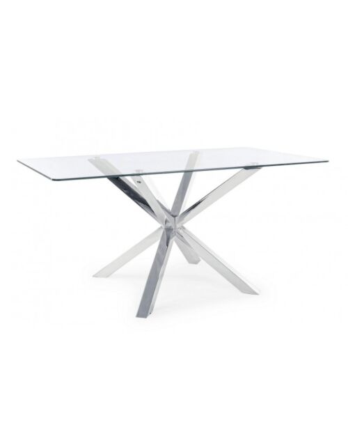BIZZOTTO TAVOLO MAY RETT GAMBA ACCIAIO 160X90