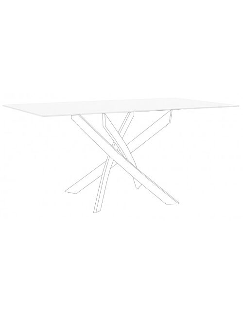 BIZZOTTO PIANO RETT TAVOLO GEORGE BIANCO 160X90