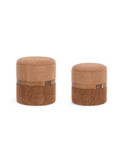 BIZZOTTO set 2 pouf contenitore TALYA ginger