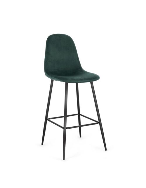 BIZZOTTO sgabello NEW IRELIA nero – verde scuro (velluto)