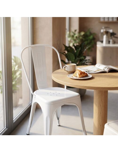 Sedia da pranzo da giardino LOLA bianca