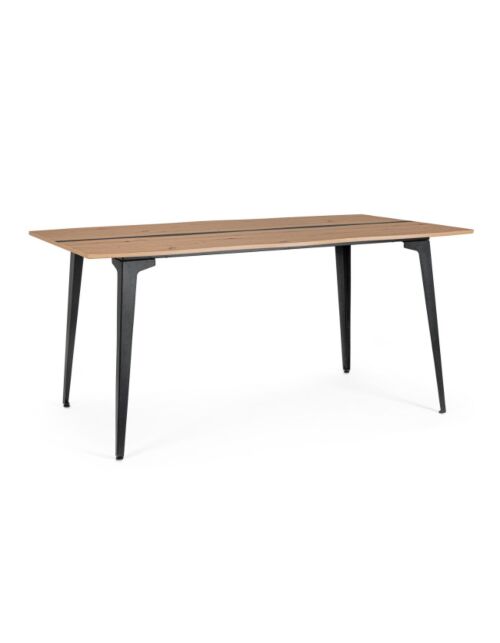 BIZZOTTO tavolo da pranzo MELYS naturale–nero 160 × 75 cm