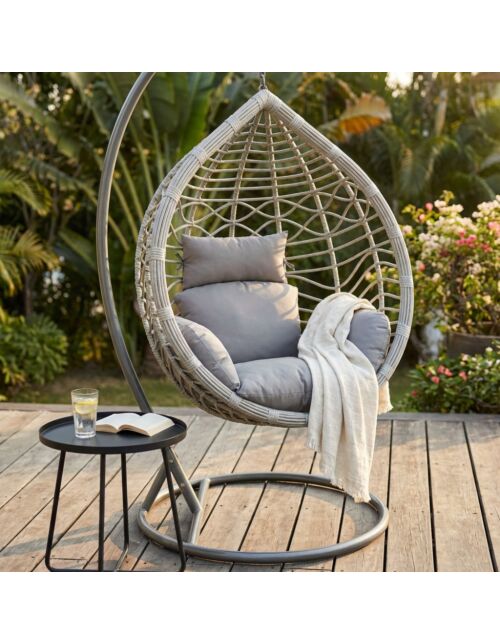 Dondolo PANAREA con cuscini - WI-806920-GREY
