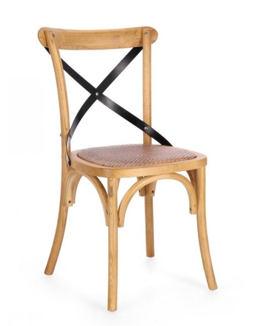 BIZZOTTO SEDIA CROSS METAL NATURALE